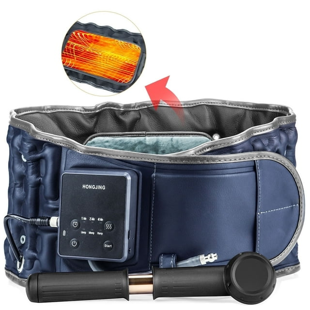 HONGJING Cordless Heated Decompression Back Brace Belt for Lower Back Pain Relief, One Size Fits 29-49 Waist