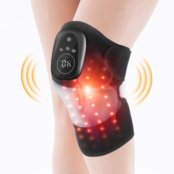 HONGJING Cordless Knee Massager with Red Light Heating for Knee Shoulder Pain