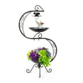 thumbnail image 1 of HONGLAND 36" Vintage Cast Iron Bird Bath with Solar Lights & Feeder, Weather-Resistant Outdoor Garden Decor for Hummingbirds, 1 of 9