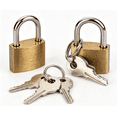 thumbnail image 1 of HONGLIN 2PCS Antique Brass D-Shaped Keyed Padlocks - Decorative & Secure Locks with Hardened Alloy Core for Luggage, Gym Lockers, Gift Boxes, Storage & Travel. Compact for Backpacks/Security Cases, 1 of 6