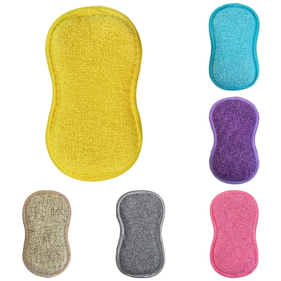 HONGLIN 7 Pack Multi-Purpose Scrub Sponges Kitchen, Dish Sponge, Non-Scratch Microfiber Sponge for Efficiently Cleaning Dishes, Pots, and Pans (Multicolor)