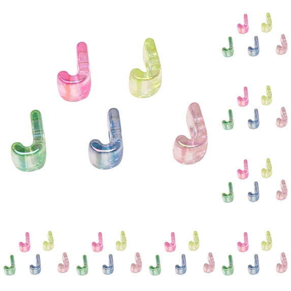 HONGLIN Alphabet Beads, Chunky Letter Beads with Large Hole, Acrylic Letter Charms for Paracord Bracelets, Keychains, Shoelaces, and DIY Crafts, 50 Pcs