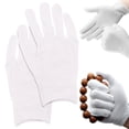 thumbnail image 1 of HONGLIN Cotton Gloves for Dry Hands Sleeping, Soft Moisturizing Eczema Gloves Overnight, Stretchable White Gloves Women & Men for Coin Jewelry Silver Inspection, 1 of 9