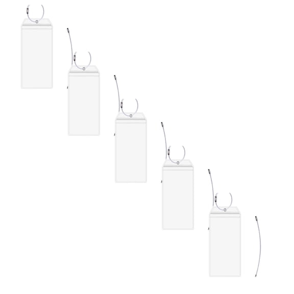 HONGLIN Cruise Luggage Tags, 5Pack Fits Luggage Tags for Cruise Ships/Boarding Pass Ship, Clear Tag Bag Holder Travel Waterproof Pvc Bag Tag with Steel Loops & Resealable Zippercruise Luggage Tags