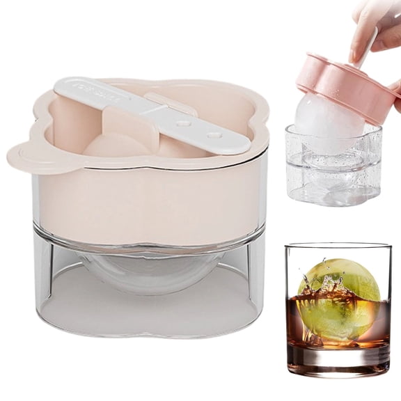 HONGLIN Ice Pop Molds, Silicone Popsicle Maker for DIY Frozen Desserts, Reusable Round Ice Mold for Smoothies and Pudding, BPA Free, Pink