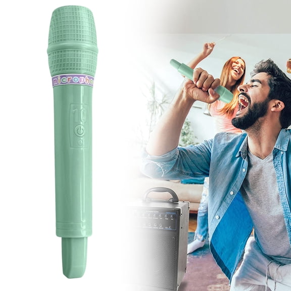 HONGLIN Microphone Prop, Plastic Toy Microphone for Costume Party, Silly Mic Toy for Birthday Party Favor and Confidence Boosting, Green