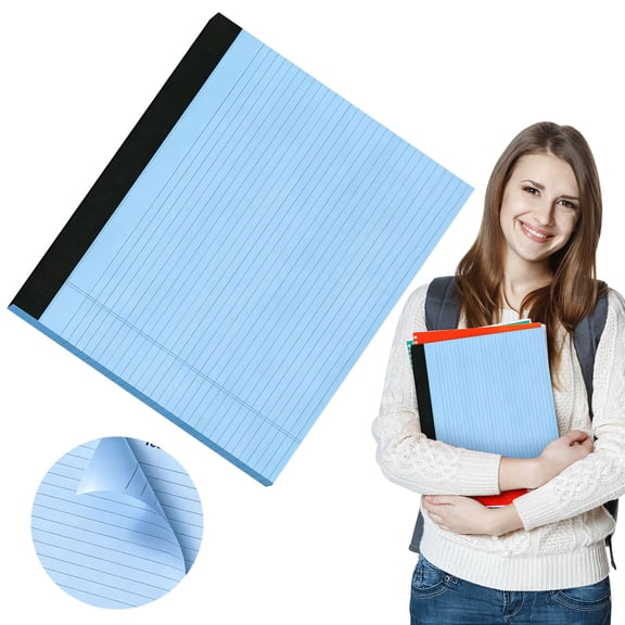 HONGLIN Notepad, Large Notebook College Ruled with Thick Paper, To Do List Notepad for Professionals and Students, 30 Sheets, Blue