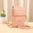 thumbnail image 1 of HONGLIN Phone Wallet, Crossbody Phone Purse with Touchscreen Window, Phone Case Wallet for Women, PU Leather Crossbody Bag for Travel and Shopping, Pink, 1 of 5