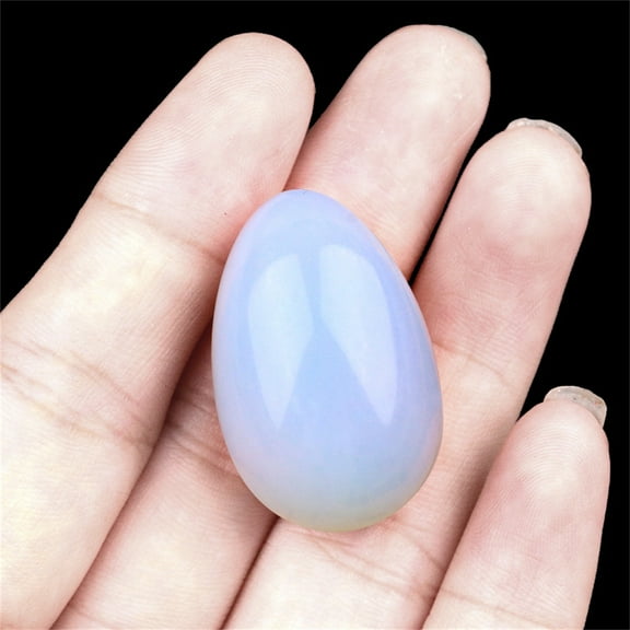 HONGLIN Polished Stone Egg Figurine H Crystal Pocket Egg for Easter Day Rock Collection Home Display Decor