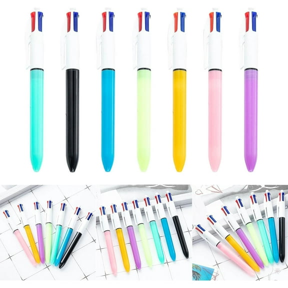 HONGLIN Purple 4-In-1 Multi-Color Ballpoint Pen,Retractable 1.0Mm Tip Design,All-In-One Writing Tool（2Ml)1Pcs