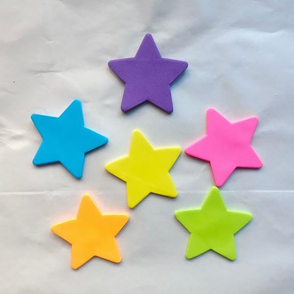 HONGLIN Sticky Notes, Star Shaped Memo Pads In 6 Assorted Colors, Cute Adhesive Notes For Students And Office Desk Organization