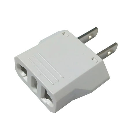 HONGLIN Travel Plug Adapter, 2 Pack European to US Adapter, EU to USA Power Plug Converter for European Devices in America, White