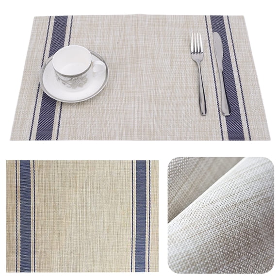 HONGLIN Woven Placemats, Waterp-Roof Pvc Rectangular Table Mats - Non ...