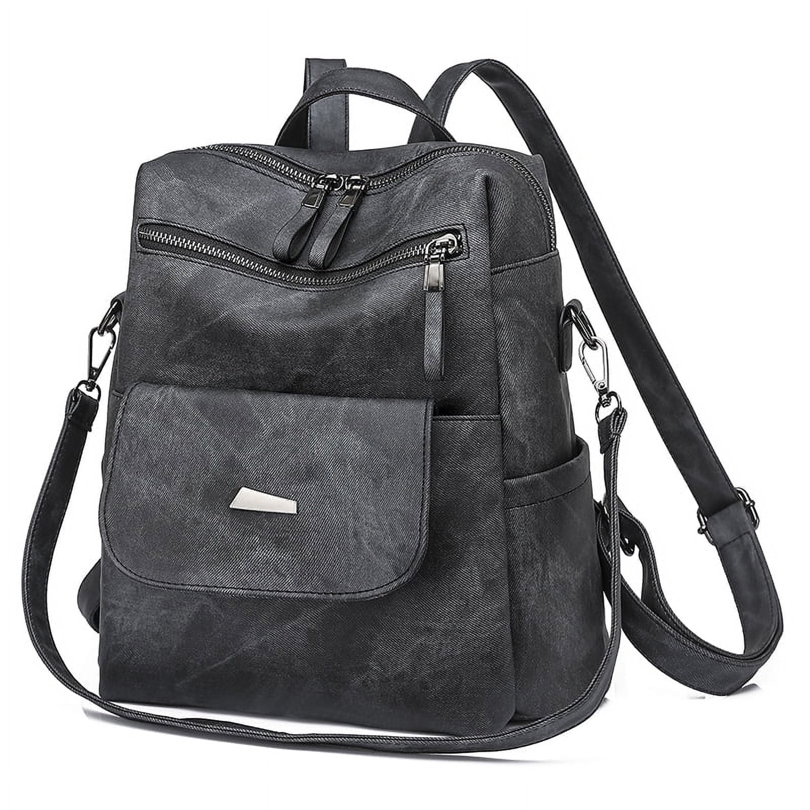 Women's Backpack PU Soft Leather Large Capacity