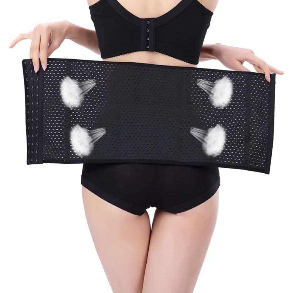HONGLONG Plus Size Waist Trainer Corset for Women, Steel Boned Tummy Control Body Shaper with Adjustable Hooks, Black 6XL