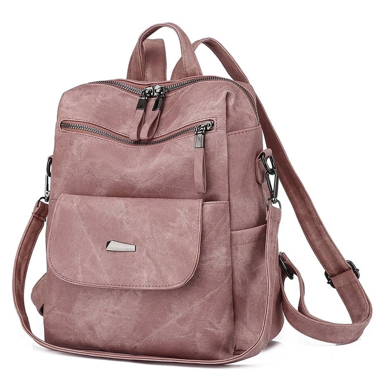 Large  Brown and Pink Women\'s Backpack Purse Large Brown and Pink Women main image 2