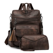 HONGLONG Women's Backpacks Purses Multipurpose Design Handbags Shoulder Bags PU Leather Travel Bags Backpacks