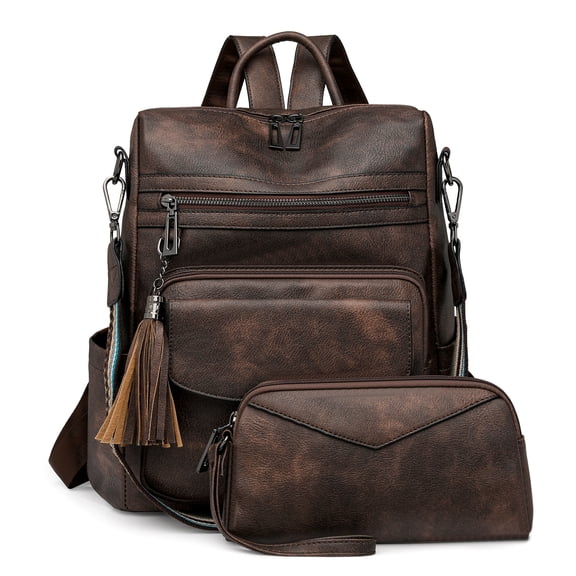 HONGLONG Women's Backpacks Purses Multipurpose Design Handbags Shoulder Bags PU Leather Travel Bags Backpacks
