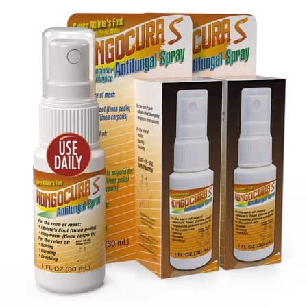HONGOCURA Antifungal Spray for Athletes Foot Treatment – for Jock Itch & Ringworm, 2 Fl Oz (2 Pack)