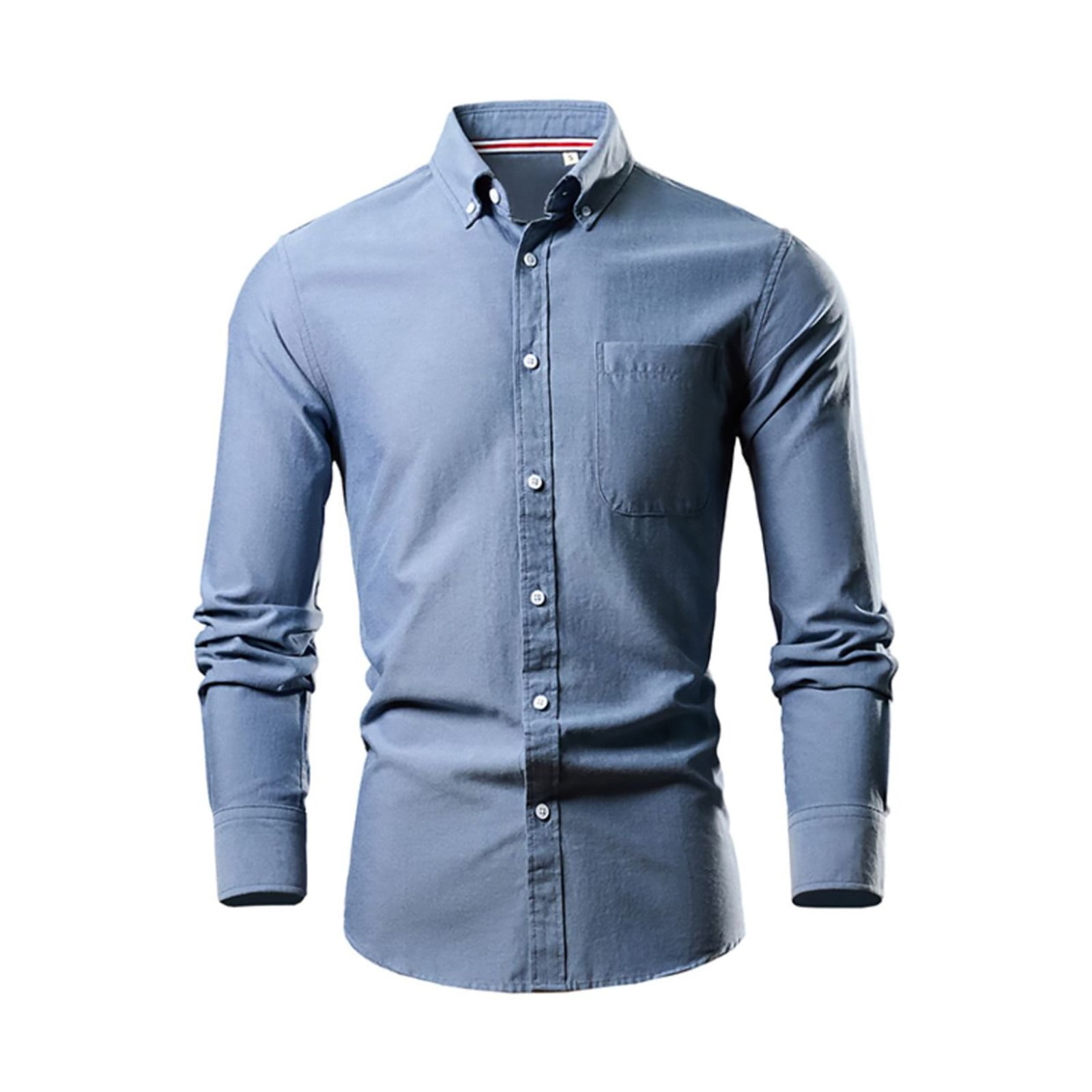 HONGYFEG Button Down Polo Shirts For Men Cotton Summer Fashion Casual