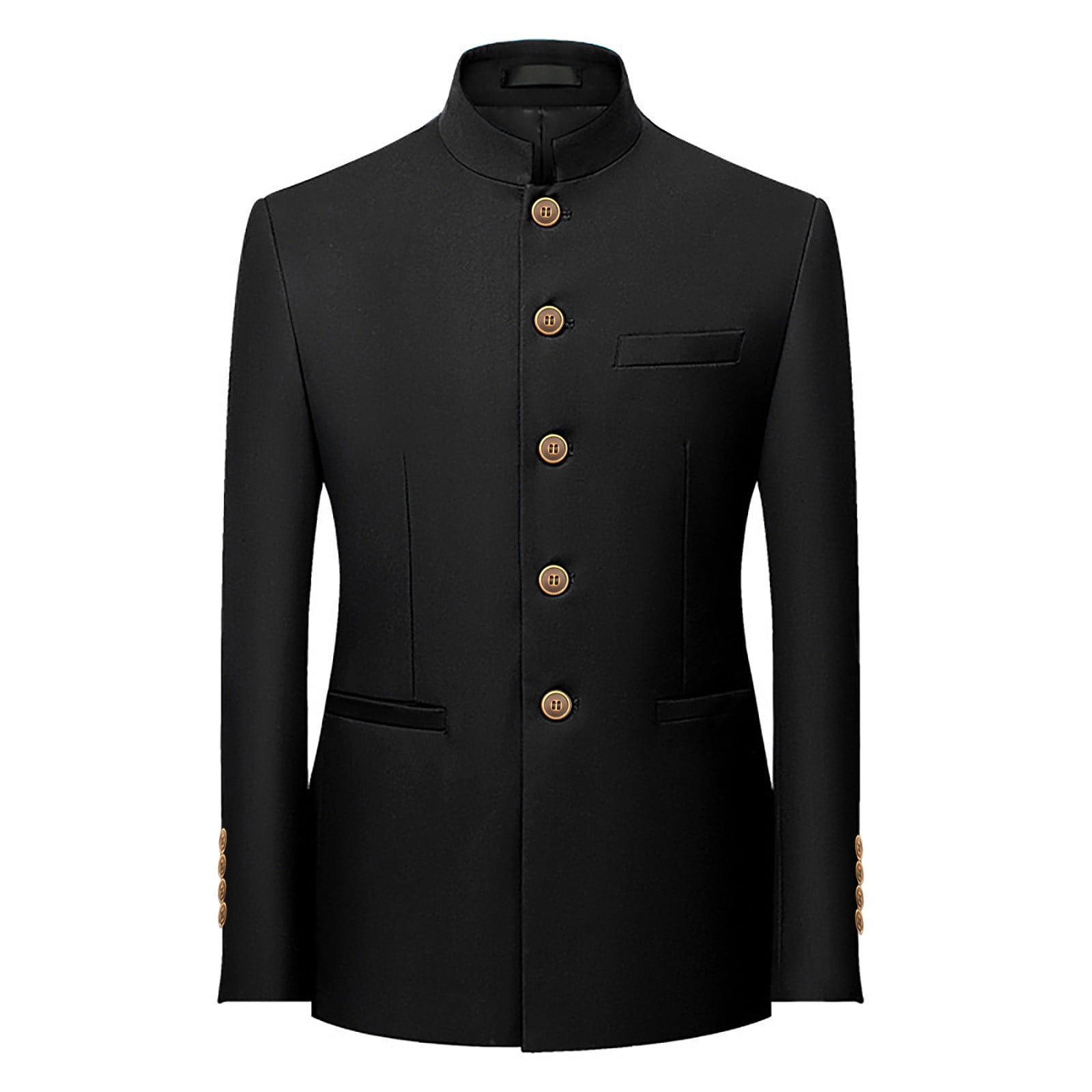 HONGYFEG Men'S Business Leisure Chinese Mountain Suit Suit Slim Fit