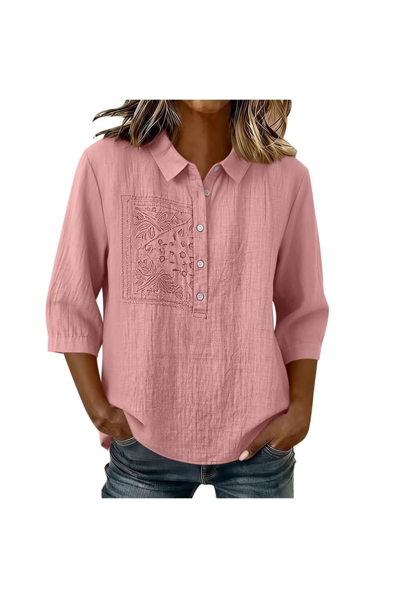 Button Down Shirts for Women Plus Size Women Loose Short Sleeve Button Blouse Spring Summer Casual Shirt