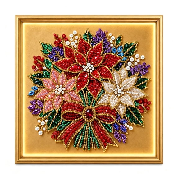 HONHUZH Framed Christmas Diamond Art Kit for Adults DIY Pearl Painting ...