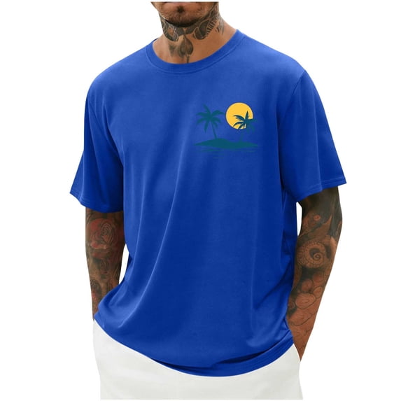 HONHUZH Mens Summer Tops 2026 Crew Neck Graphic T Shirts Cotton Shirts Short Sleeve Casual T Shirts Lightweight Summer Basic Tees