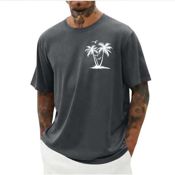 HONHUZH Mens Summer Tops 2026 Crew Neck Graphic T Shirts Short Sleeve Casual T Shirts Lightweight Basic Tees Pullover Top