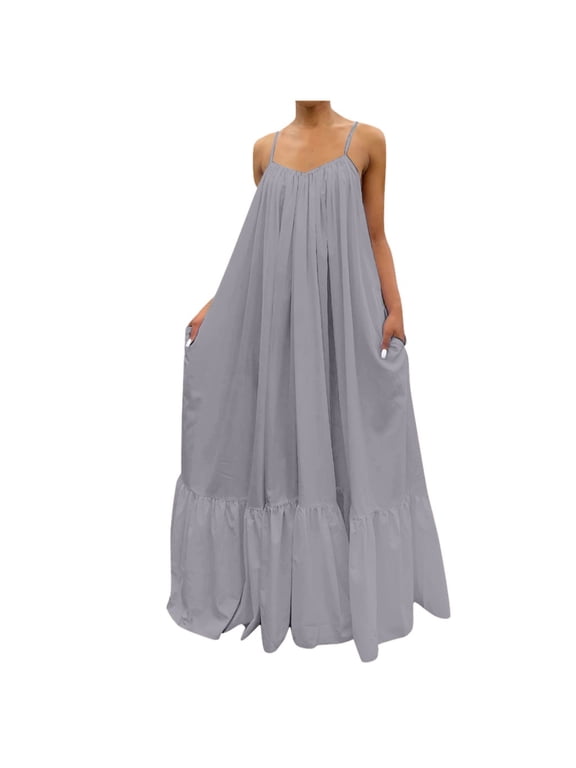 Summer Dresses for Women 2025, Plus Size Ethnic Style Printed Sleeveless Tank Casual Dress