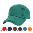 thumbnail image 1 of HONHUZH Summer Hats Mens Women Distressed Washed Denim Baseball Hat Adjustable Golf Sun Cap, 1 of 4