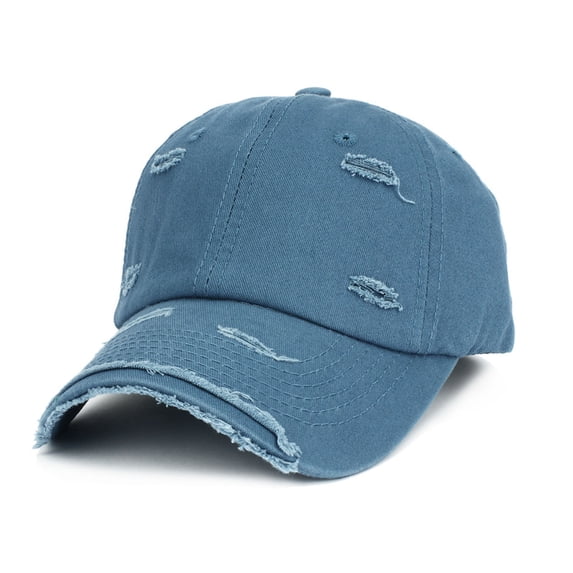 HONHUZH Summer Hats Mens Women Distressed Washed Denim Baseball Hat Adjustable Golf Sun Cap