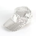 thumbnail image 1 of HONHUZH Summer Hats Unisex Mesh Baseball Hat With Sequin Detail Adjustable Summer Sports Cap, 1 of 3