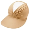 thumbnail image 1 of HONHUZH Summer Hats Womens Twisted Ruched Open Top Sun Visor Hat Ponytail Hole Summer Sports Cap, 1 of 4