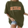 thumbnail image 1 of HONHUZH Women Loose Circular Printed Print T-shirt Short-sleeved Casual Shirt, 1 of 4