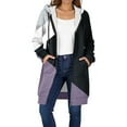 thumbnail image 1 of HONHUZH Women's Zip Up Hoodies Graphic Jacket Thickening Fleece Jacket Winter Casual Zipper Long Sleeve Pocket Long Coat, 1 of 9