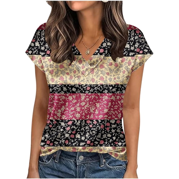 HONHUZH Womens Summer Tops Satin Tank Top Plus Size V Neck Floral Sleeveless Tops Business Casual Outfits Work Blouses