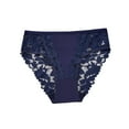 thumbnail image 1 of HONHUZH Womens Underwear Lace Solid Stretch Panties High Waist French Cut Panties, 1 of 4