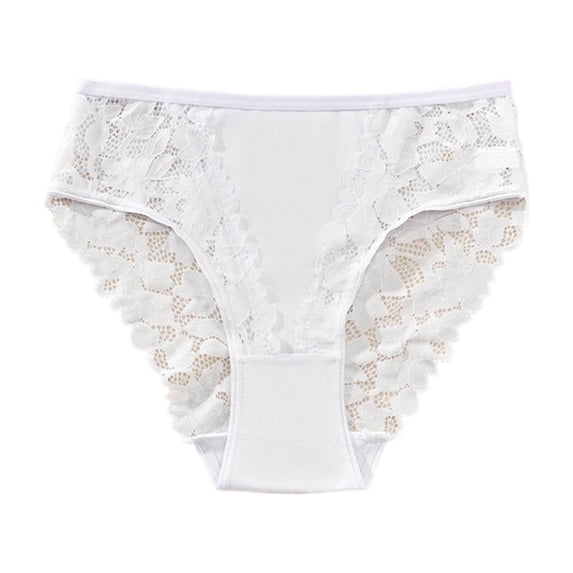 HONHUZH Womens Underwear Lace Solid Stretch Panties High Waist French Cut Panties