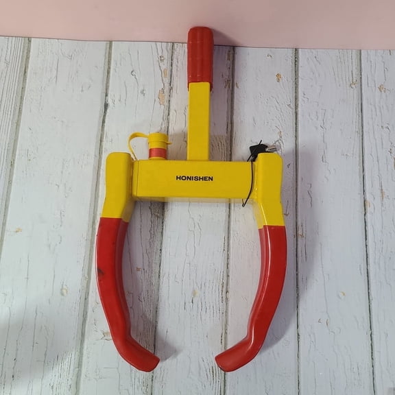 HONISHEN Metal wheel clamps Heavy Duty Metal Tire Boot Lock, Anti-Theft Wheel Clamp Lock with Security Key