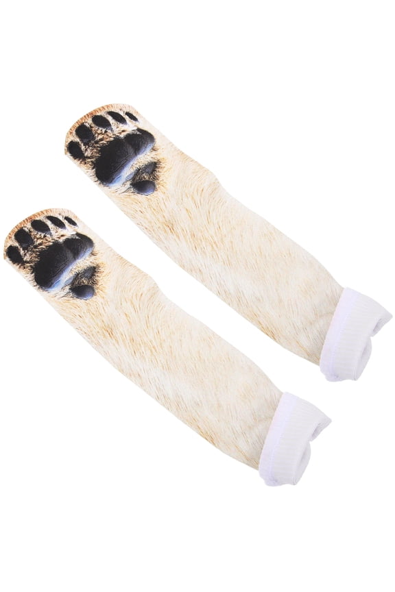 1 Pair Cat Feet Socks In Beige Color Providing Protection And Comfort For Various Occasions
