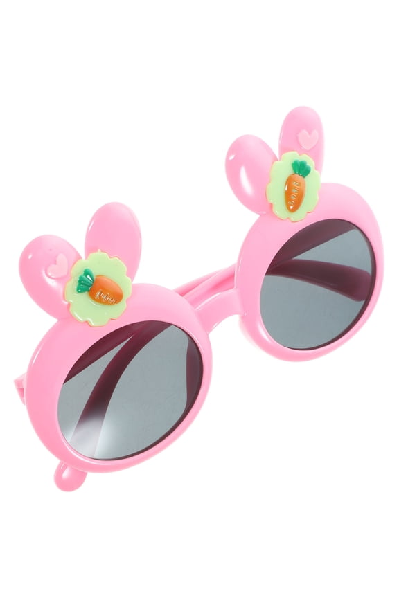 1 Pair Childrens Sunglasses Pink TPEE Rabbit Style UV Protection for Kids