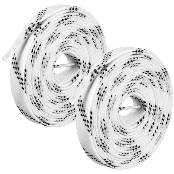 HONITANO 1 Pair Wax Hockey Laces White Polyester Material Fixed in Place Suitable for Hockey Lovers Athletes