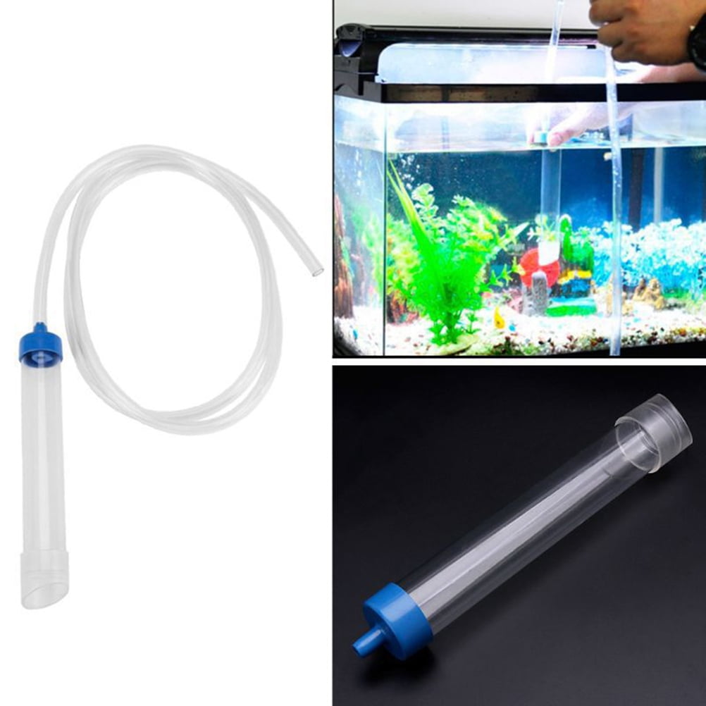 HONITANO 1 Set Aquarium Fish Tank Gravel Cleaner Transparent Long Tube for Manual Operation Water Removal 6.9x1x1in