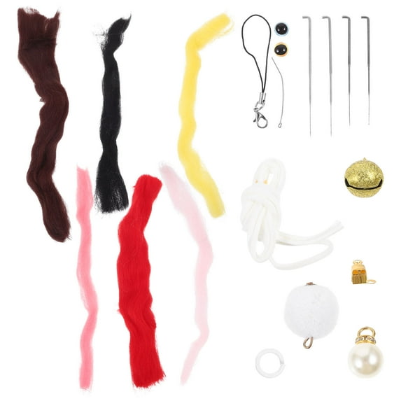 HONITANO 1 Set Diy Needle Felting Kit Wool Felt Assorted Color Ladybug Shape Diy Material Pack