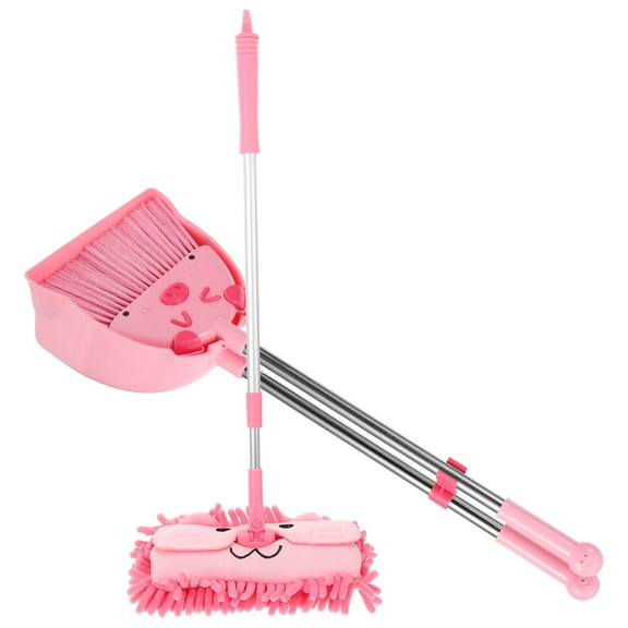 HONITANO 1 Set Mini Design Assorted Color Kids Broom Dustpan Kit for Young Kids Housework