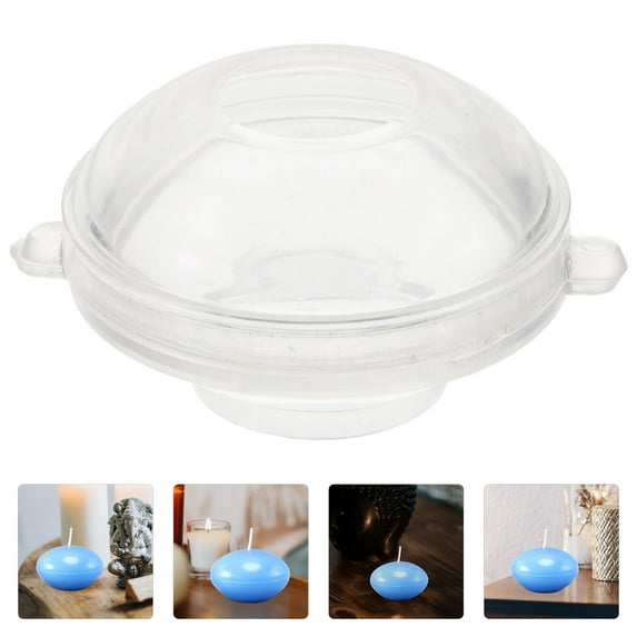 HONITANO 1 Set White Floating Candles Plastic Mold Candle Making Diy Enthusiasts Oval Shape