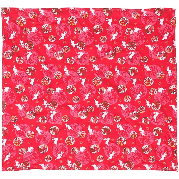 HONITANO 1 Sheet Red Cotton Decorative Wrapping Cloth for Japanese Lunch .6x27.6in