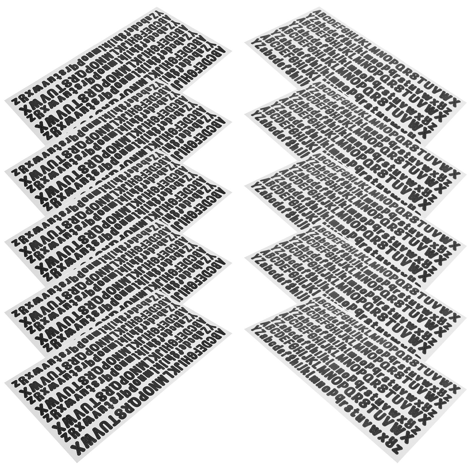HONITANO 10 Sheets Lettering Stickers for Bulletin Decals Black White ...