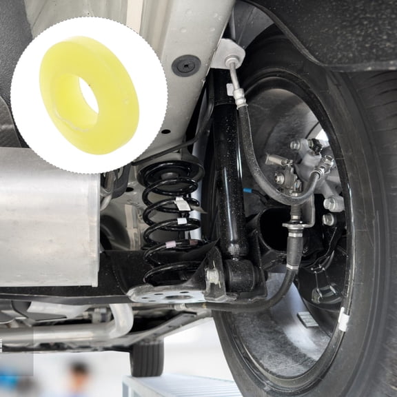 HONITANO 100Pcs Car Shock Absorption Ring in Yellow for Driving 0.8x0.8x0.2in